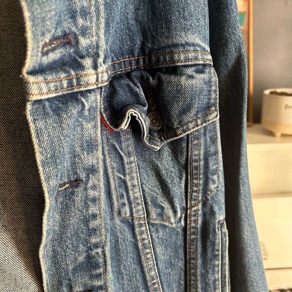HOST PICK Vintage 80’s Levis Men’s 70506-0215 Denim Trucker Jacket Size 44 L/XL - Picture 10 of 16